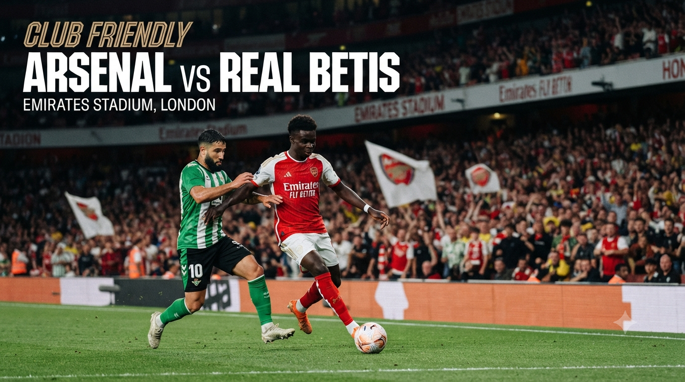 Arsenal vs Real Betis Club Friendly Dini Hari Ini Pukul 01.30 WIB Streaming Eksklusif Score808 untuk Pecinta Sepak Bola